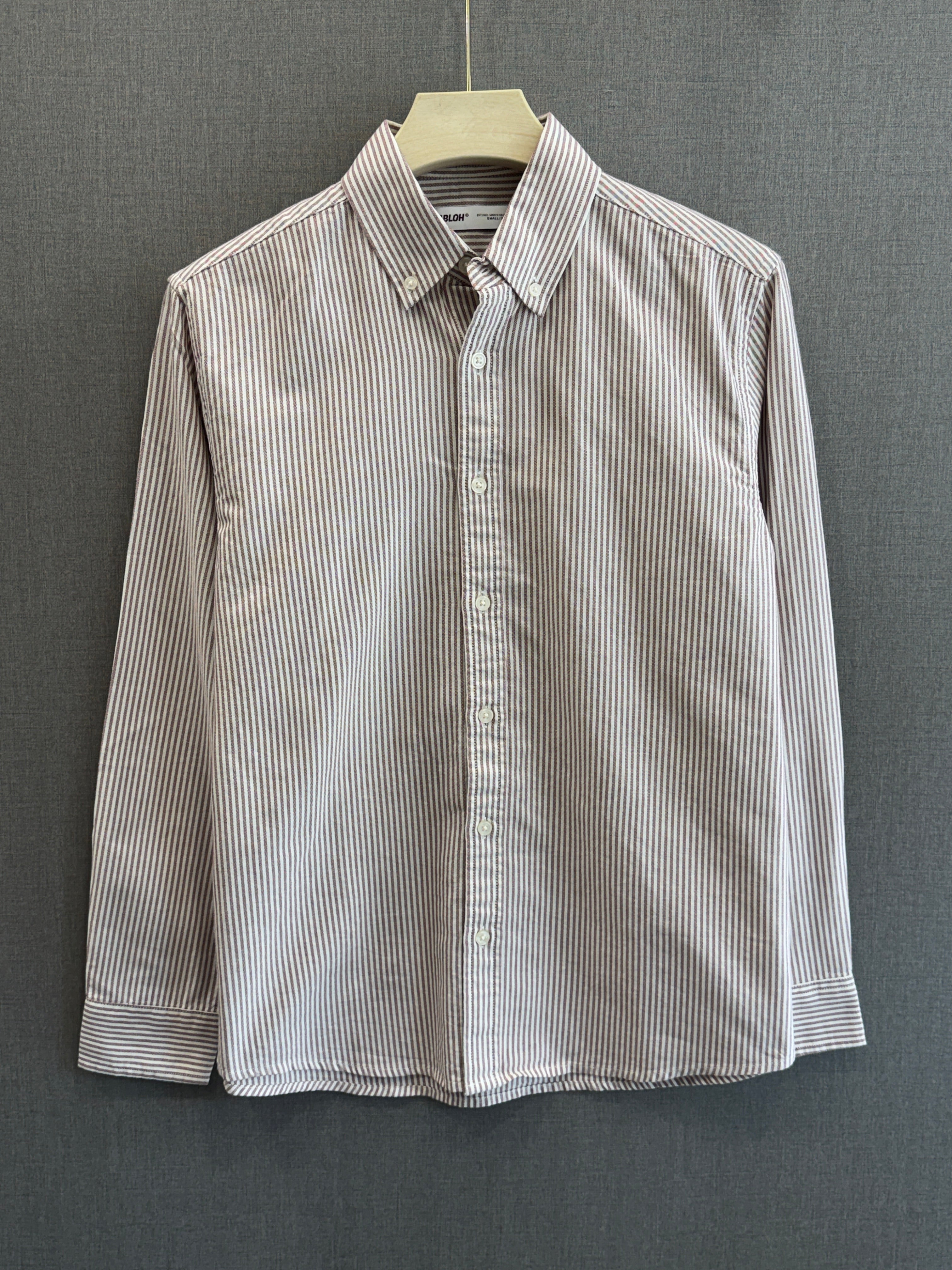 Oxford Stripe Shirt - Sand Taupe
