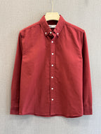 Oxford Solid Shirt - Brick Red
