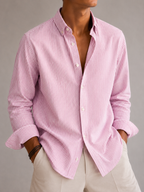 Oxford Stripe Shirt - Rose Pink