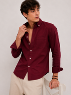 Classic Oxford Shirt - Burgundy Wine