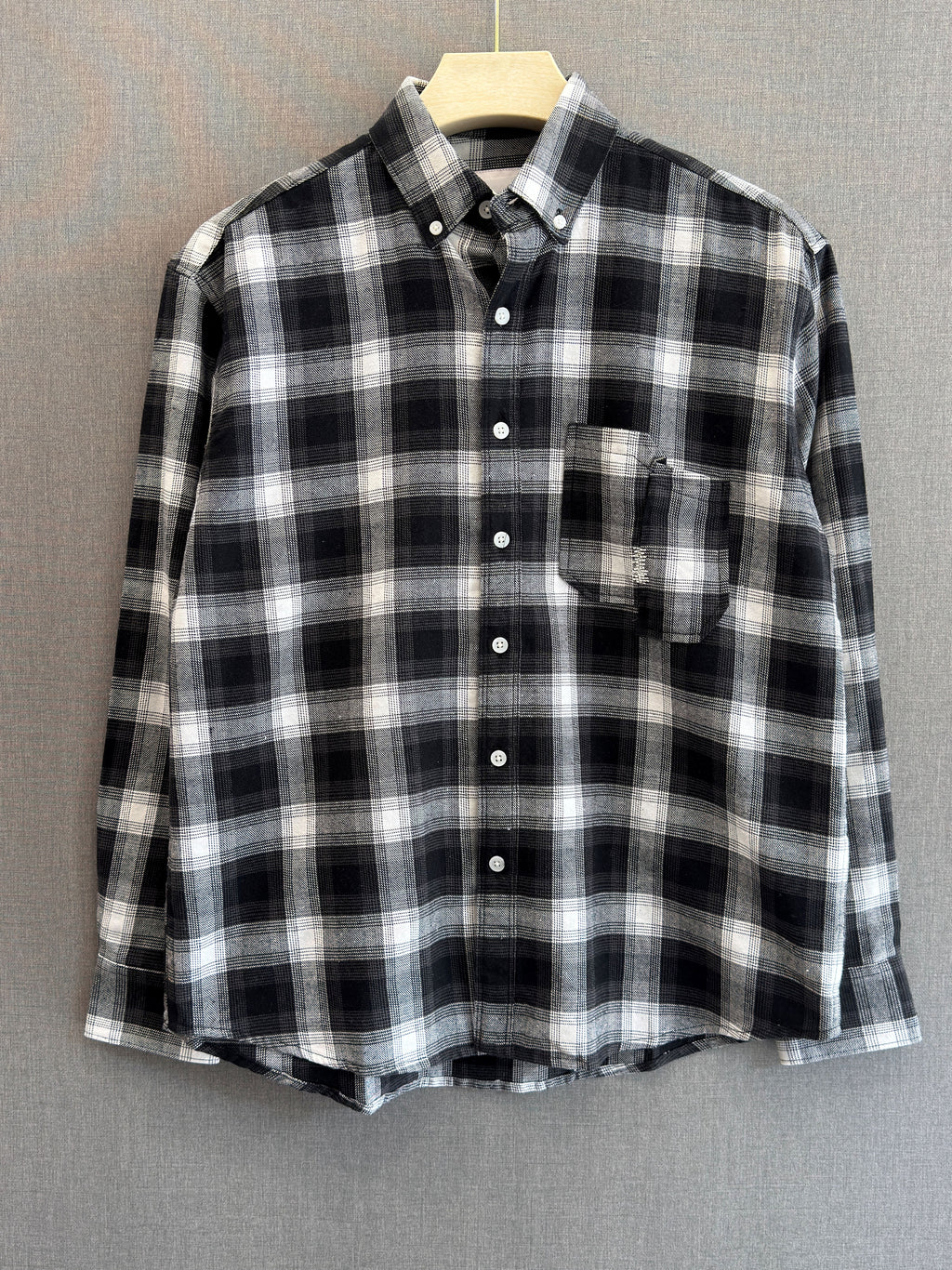 Flannel Check Shirt - Charcoal Grey