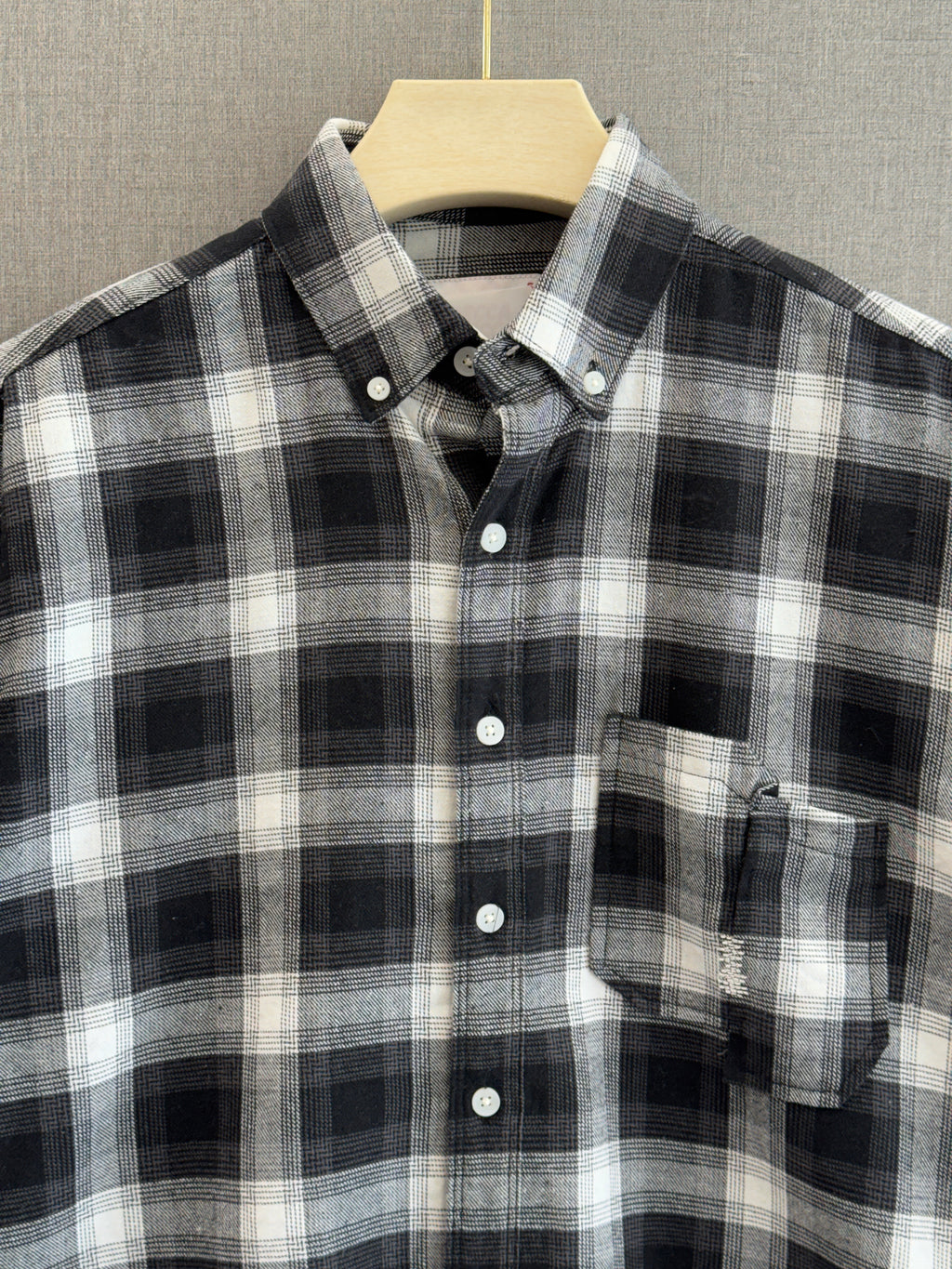 Flannel Check Shirt - Charcoal Grey
