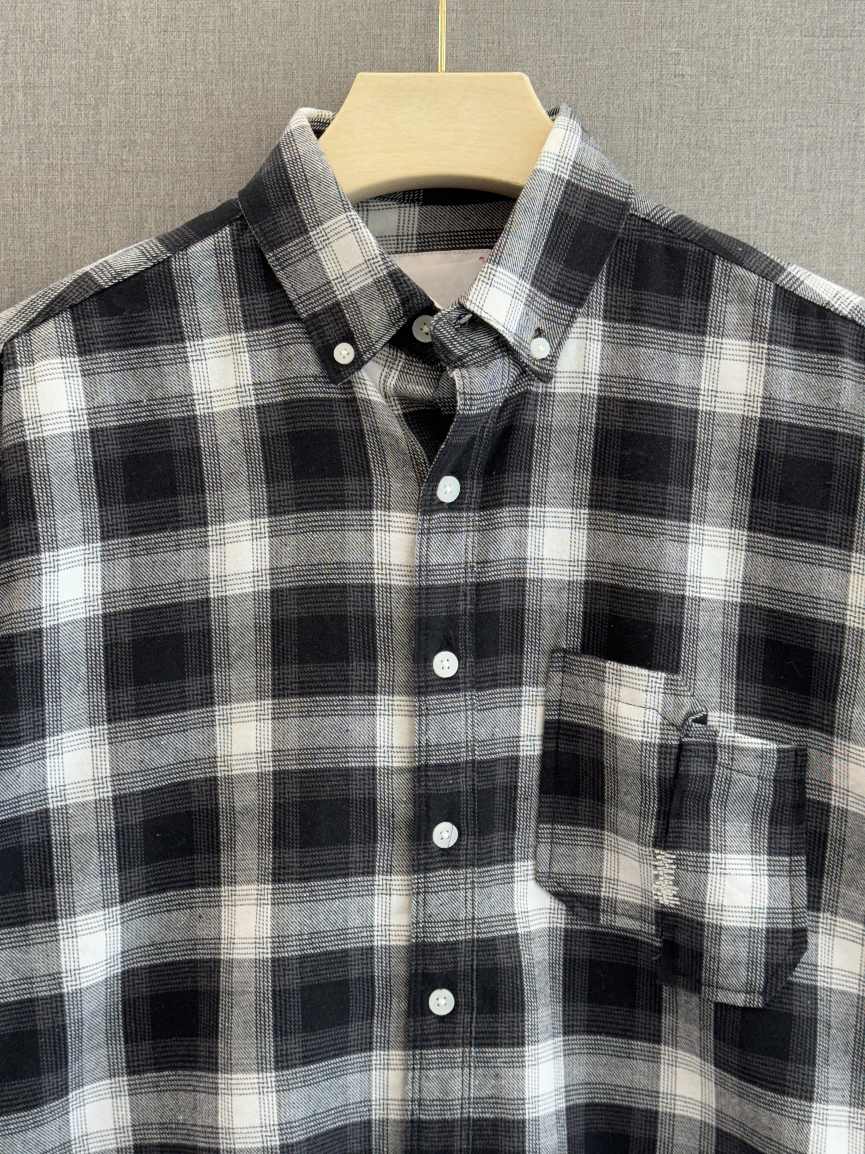 Flannel Check Shirt - Charcoal Grey