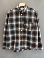 Flannel Check Shirt - Mocha Brown