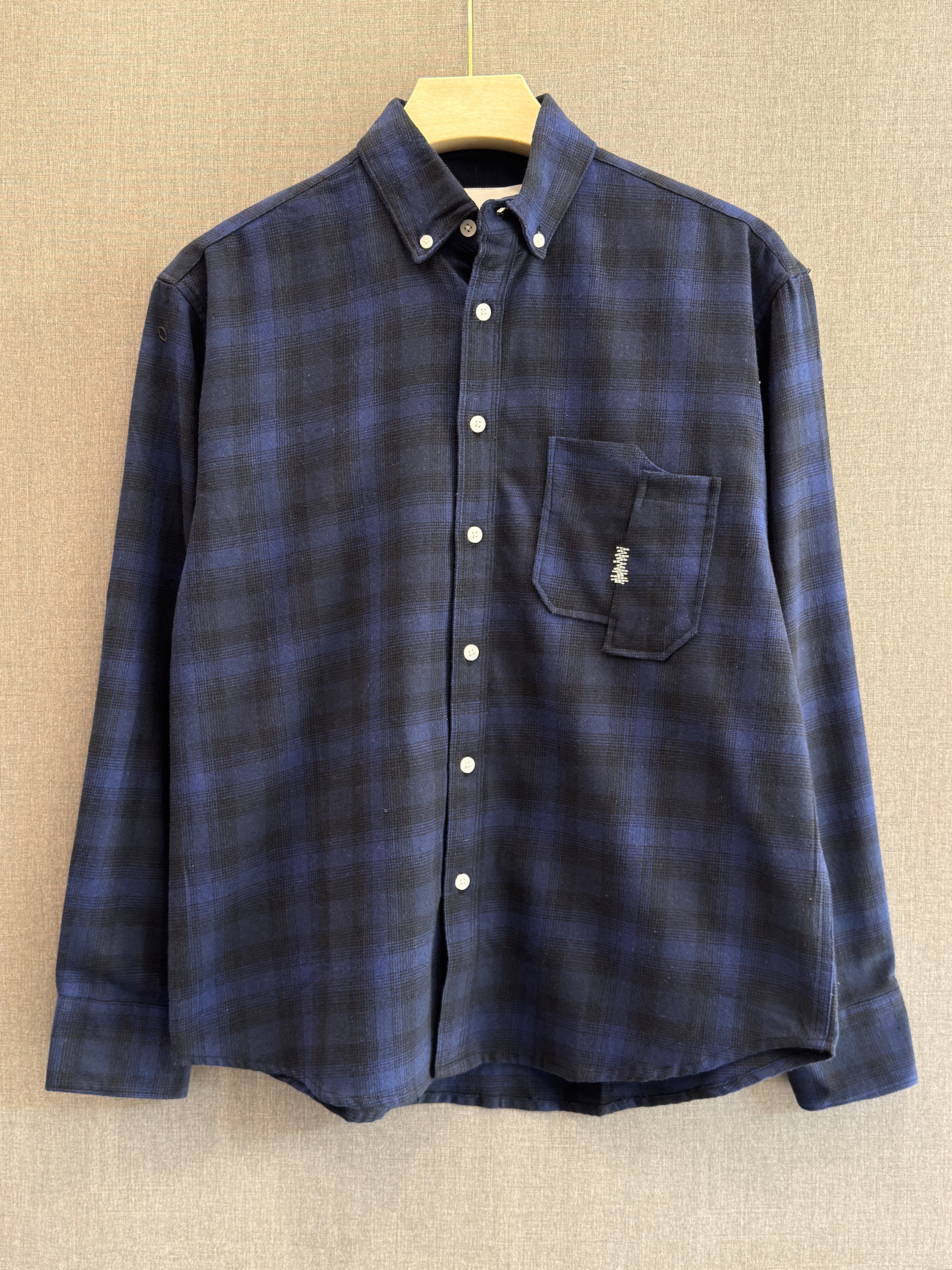 Flannel Check Shirt - Midnight Blue