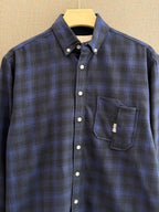 Flannel Check Shirt - Midnight Blue