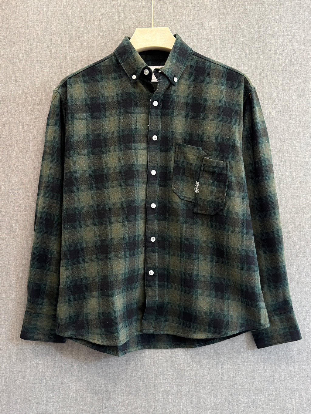 Flannel Check Shirt - Forest Green