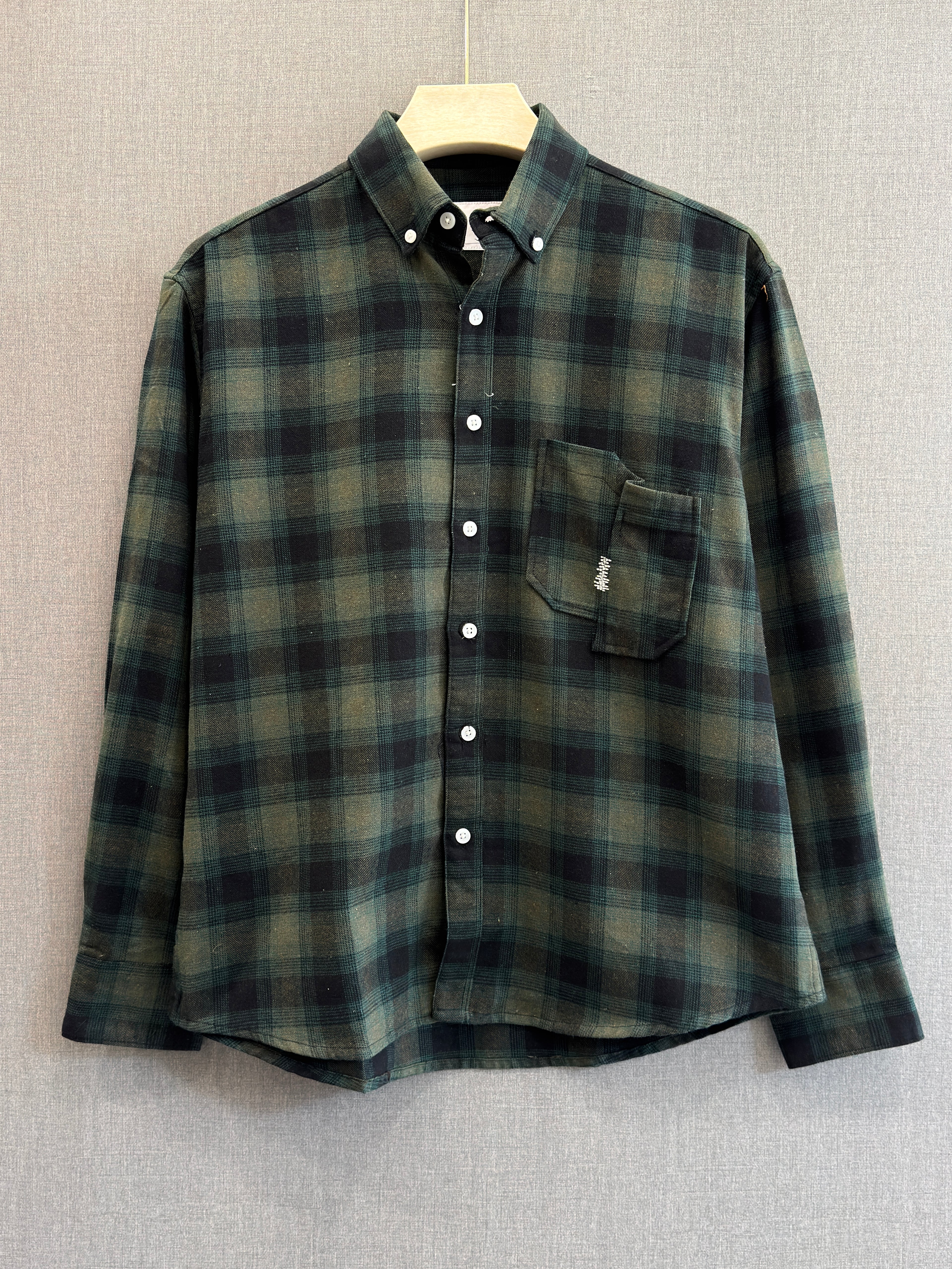Flannel Check Shirt - Forest Green
