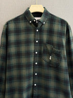Flannel Check Shirt - Forest Green