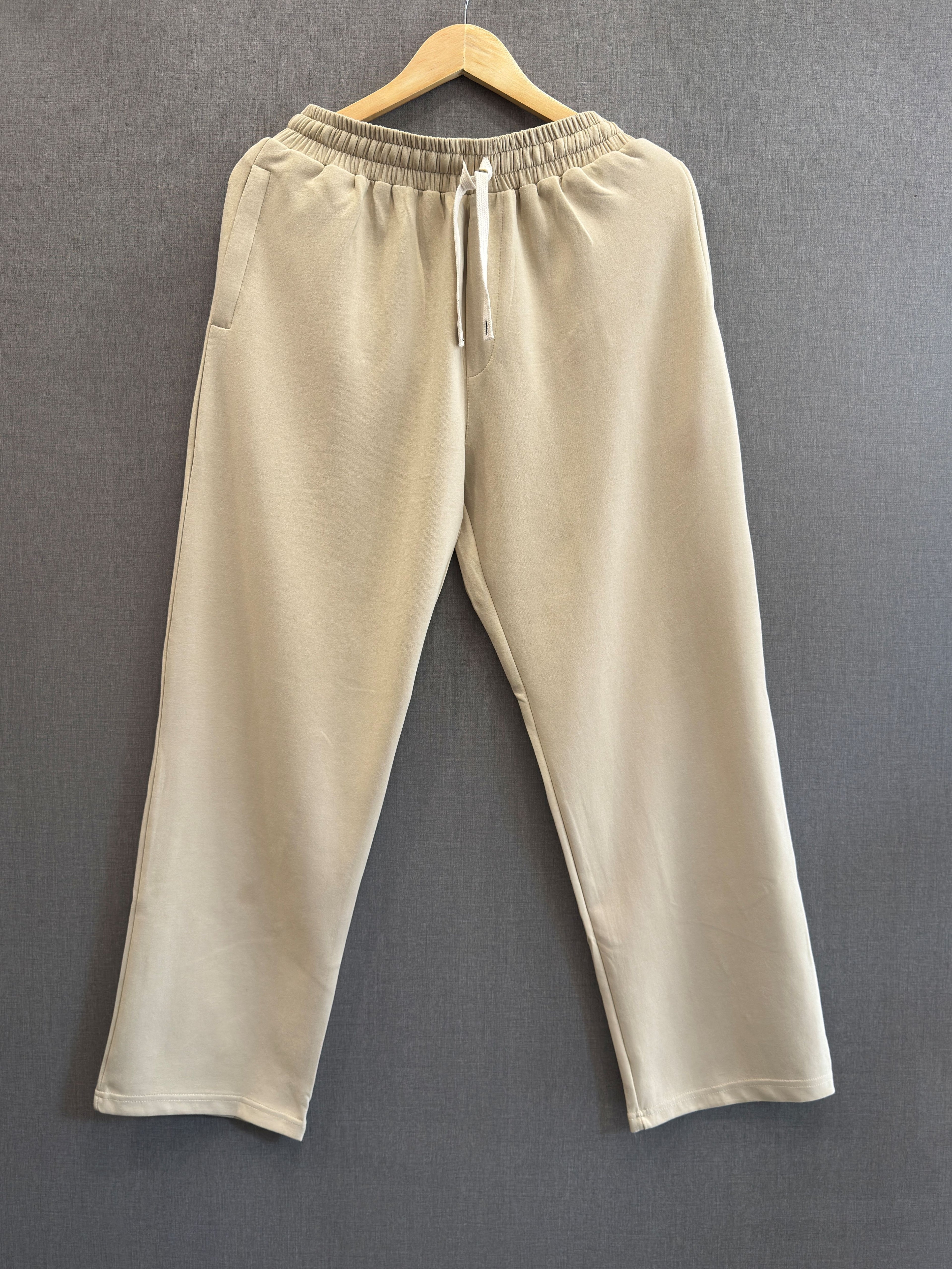 Straight Fit Track Pant - Sand Beige