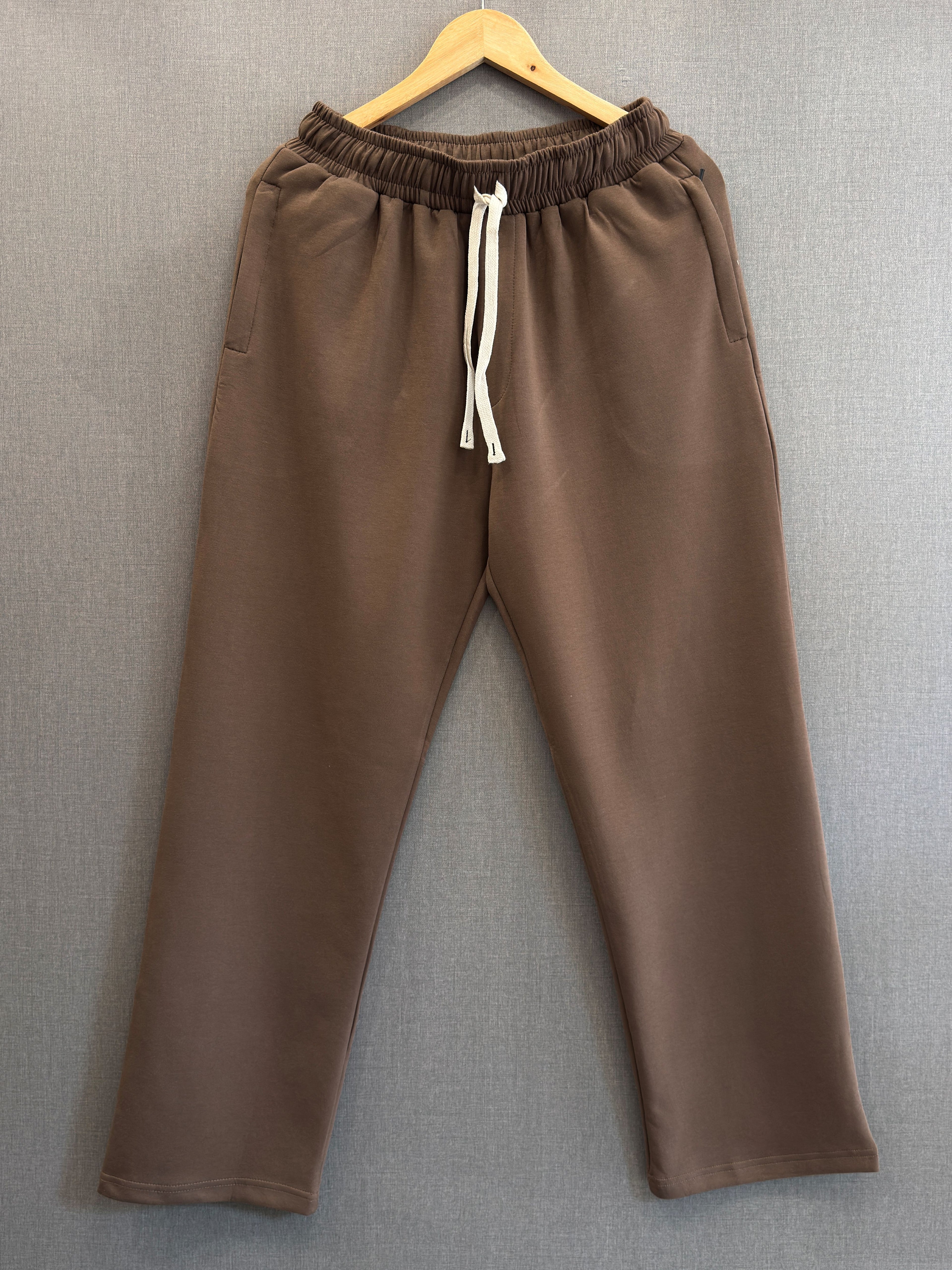 Straight Fit Track Pant - Mocha Brown