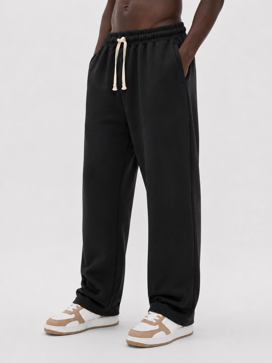 Straight Fit Track Pant - Jet Black
