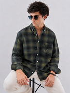 Flannel Check Shirt - Forest Green