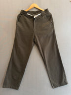 Cotton Linen Straight Fit Pant - Coffee Brown