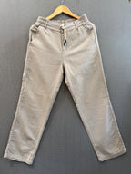 Cotton Linen Straight Fit Pant - Stone Beige