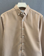 Micro Check Oxford Shirt - Rust Orange