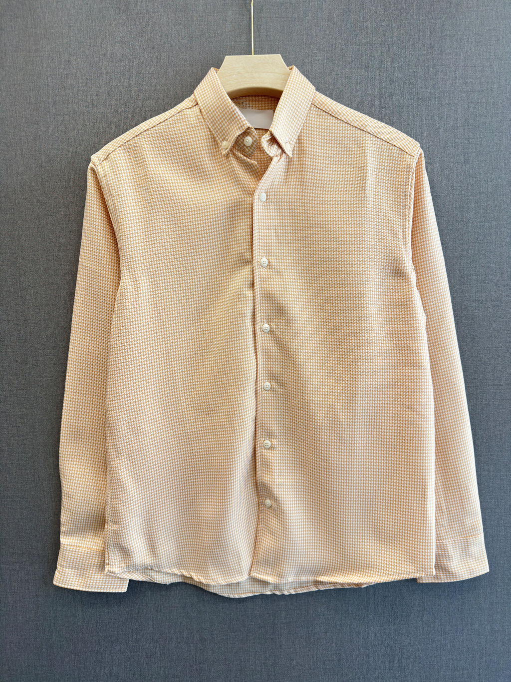 Micro Check Oxford Shirt - Sand Beige