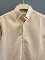 Micro Check Oxford Shirt - Sand Beige