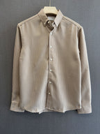 Micro Check Oxford Shirt - Amber Brown