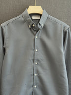 Micro Check Oxford Shirt - Charcoal Black