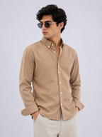 Micro Check Oxford Shirt - Rust Orange