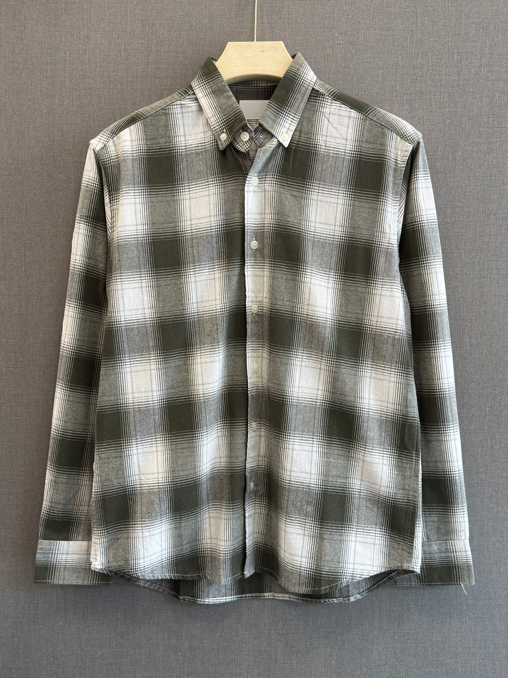 Signature Check Shirt - Olive Grey