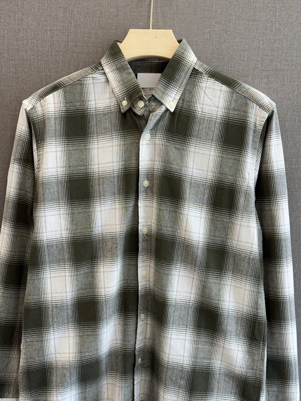 Signature Check Shirt - Olive Grey
