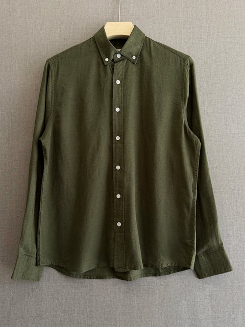 Auraa Linen Shirt – Vintage Olive