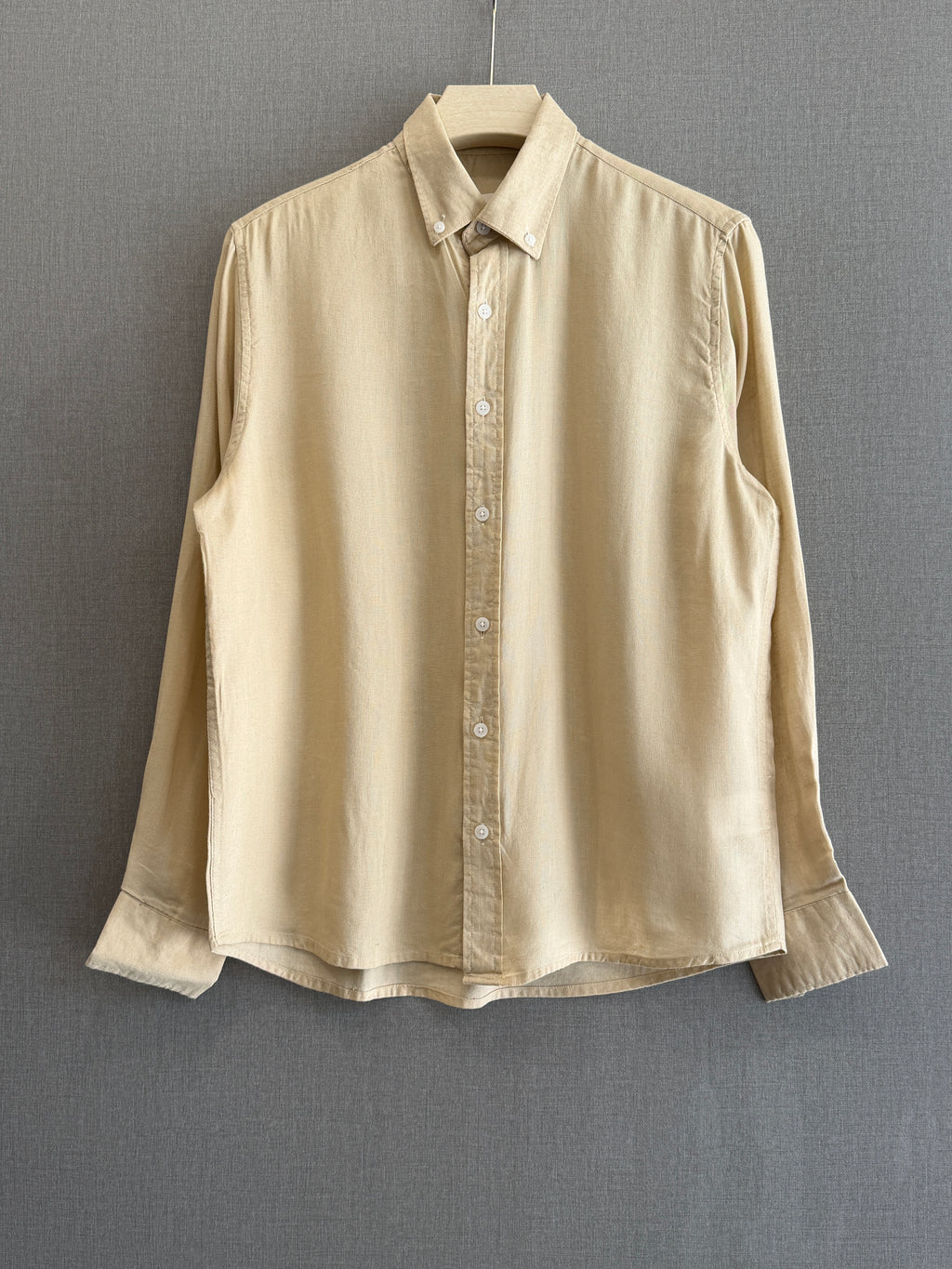 Auraa Linen Shirt – Sand Beige