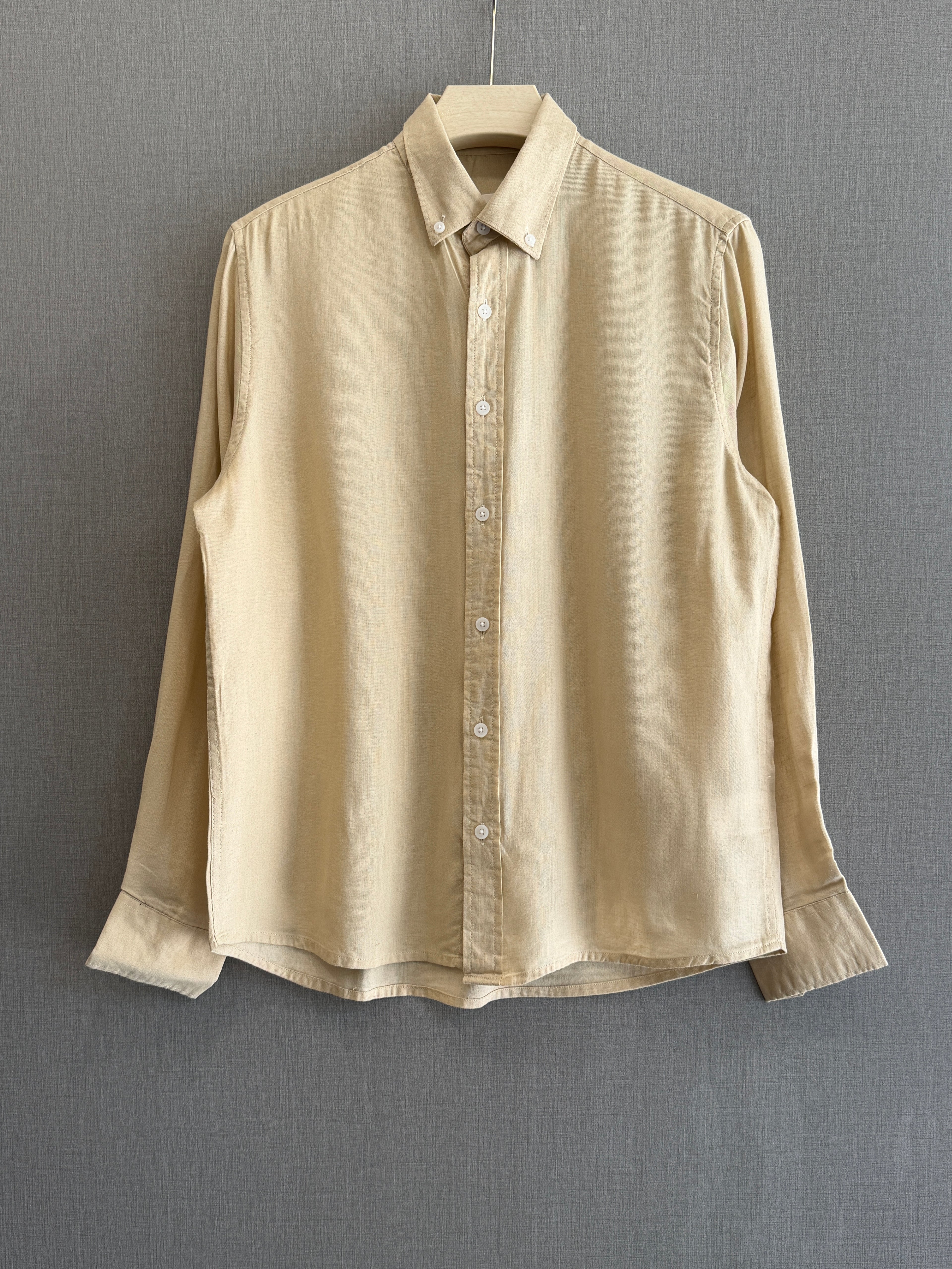 Auraa Linen Shirt – Sand Beige