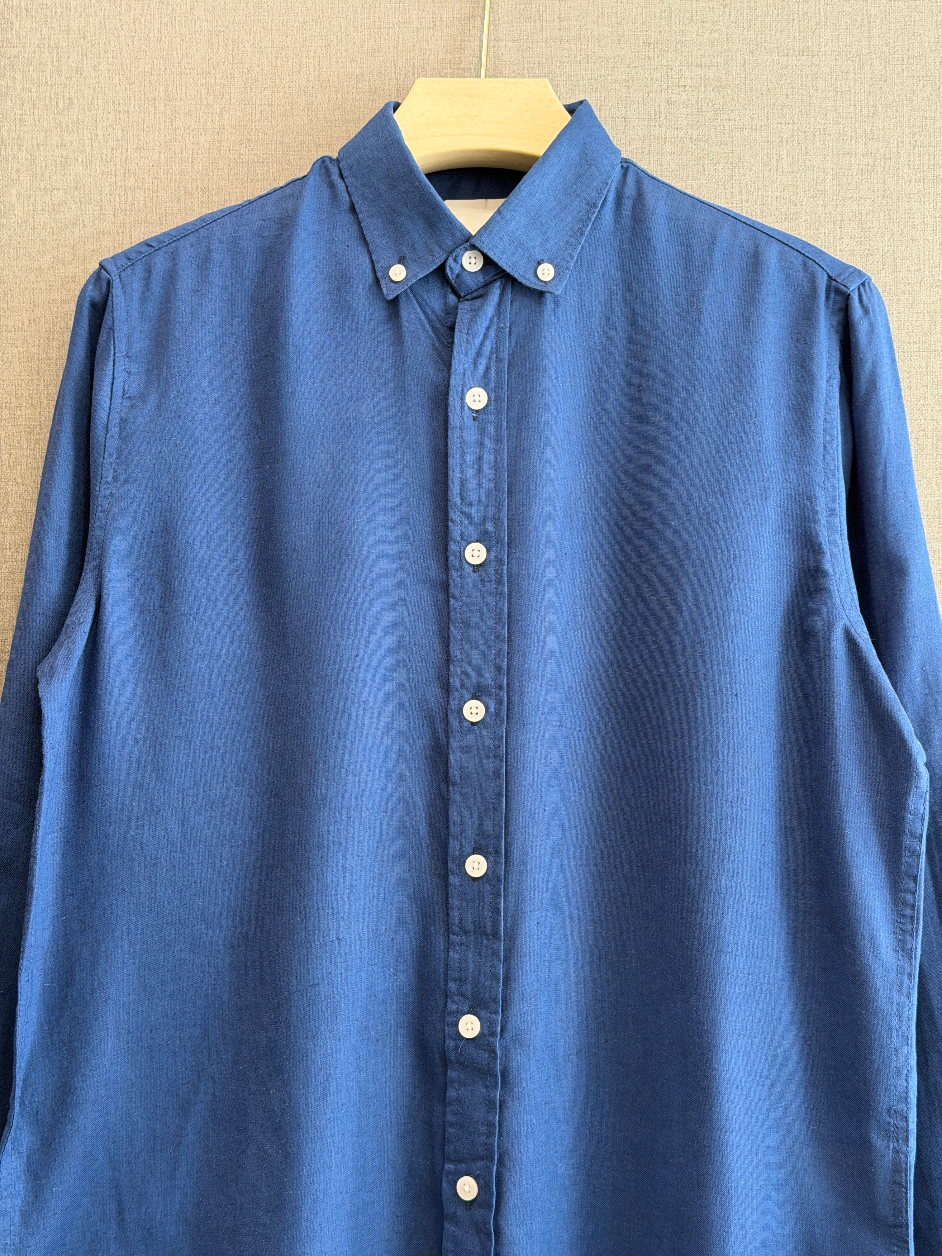 Auraa Linen Shirt – Royal Blue