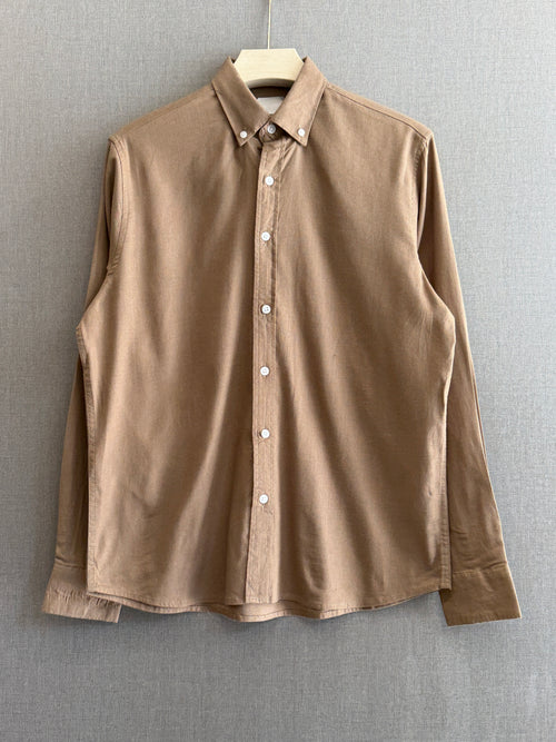 Auraa Linen Shirt – Camel Beige