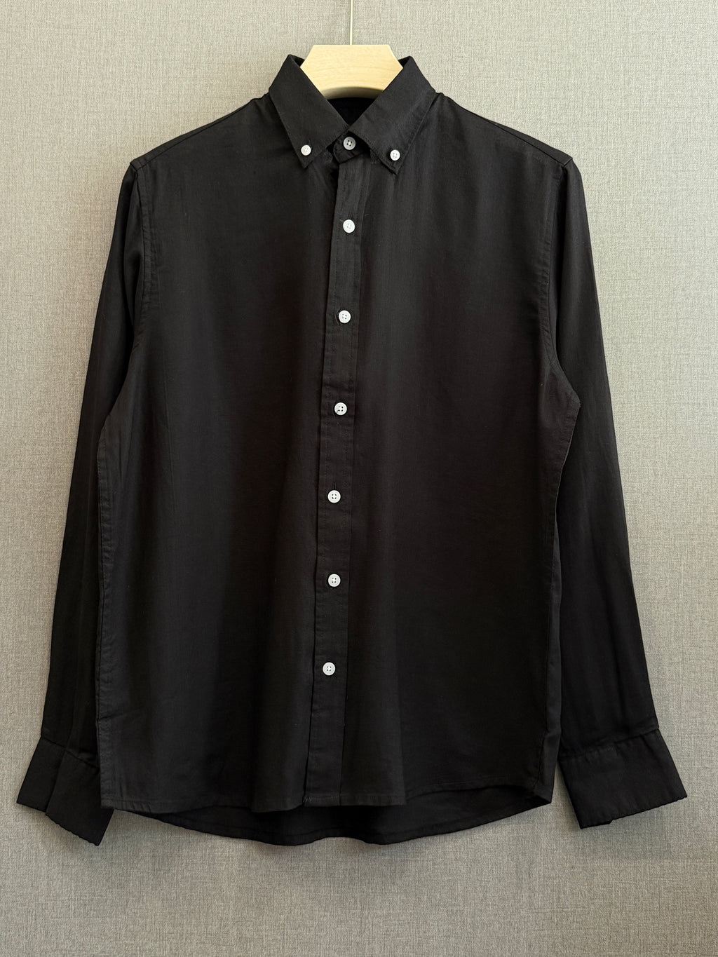 Auraa Linen Shirt – Jet Black