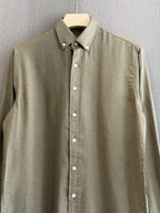 Auraa Linen Shirt – Sage Green