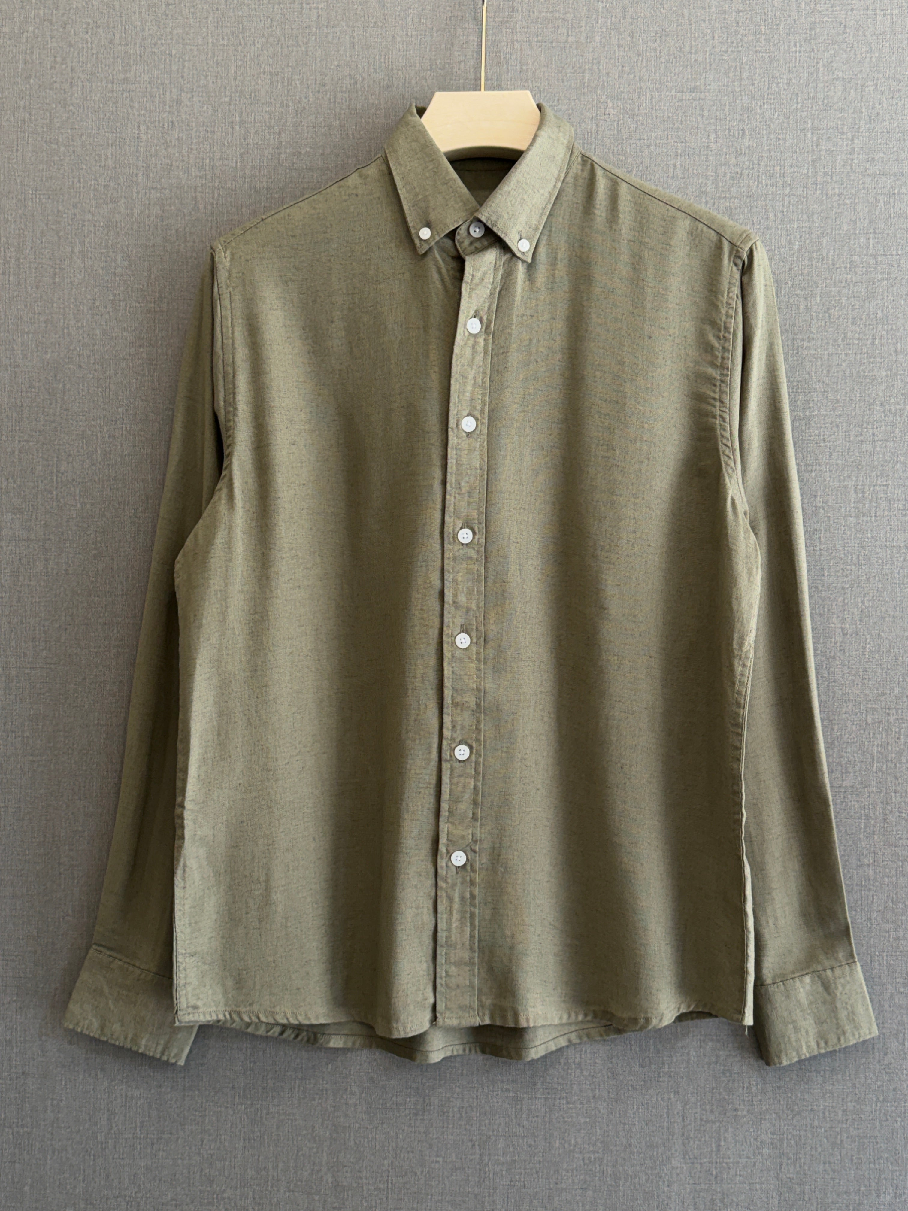Auraa Linen Shirt – Sage Green