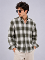 Signature Check Shirt - Olive Grey