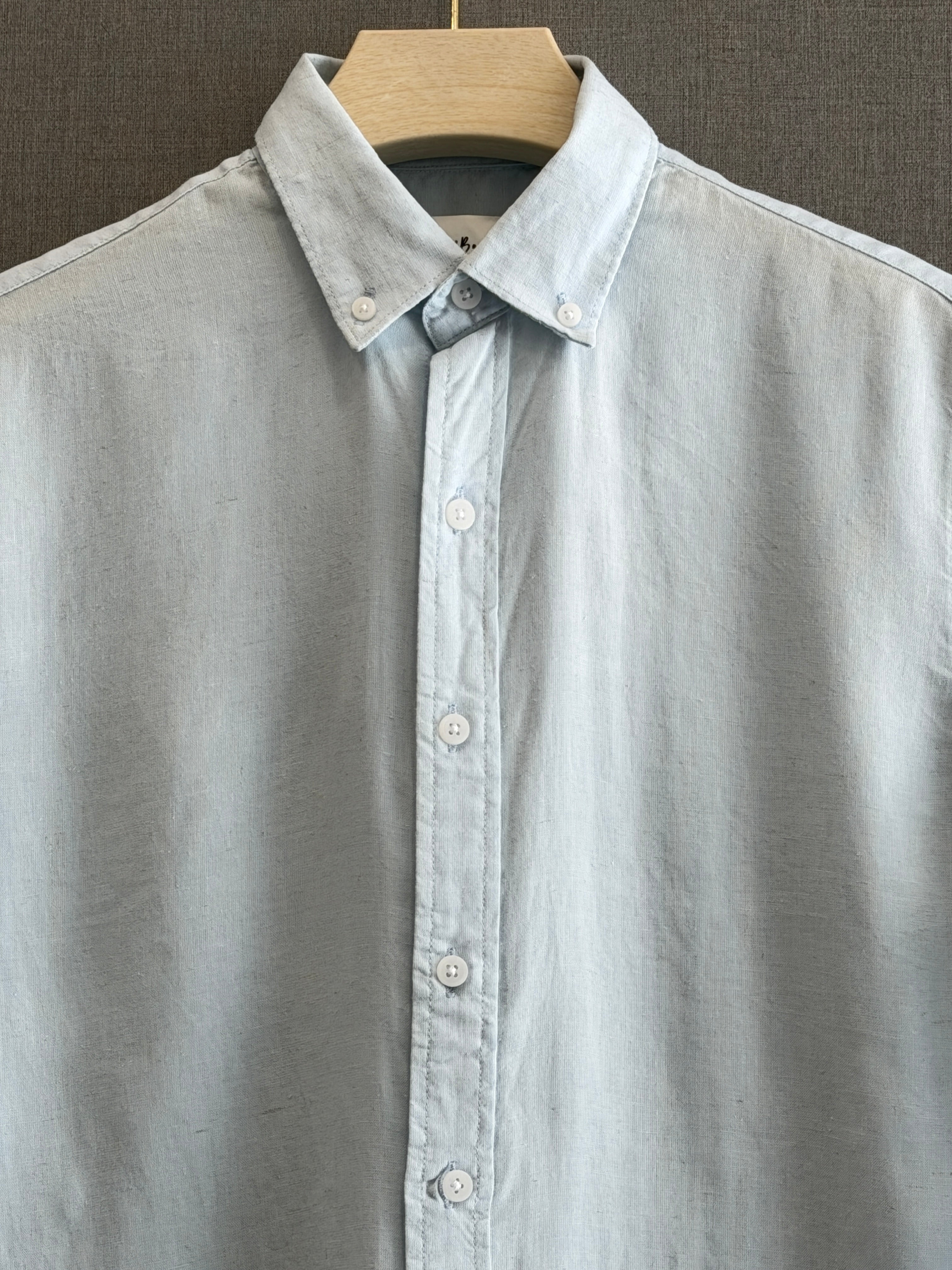Auraa Linen Shirt – Ice Blue
