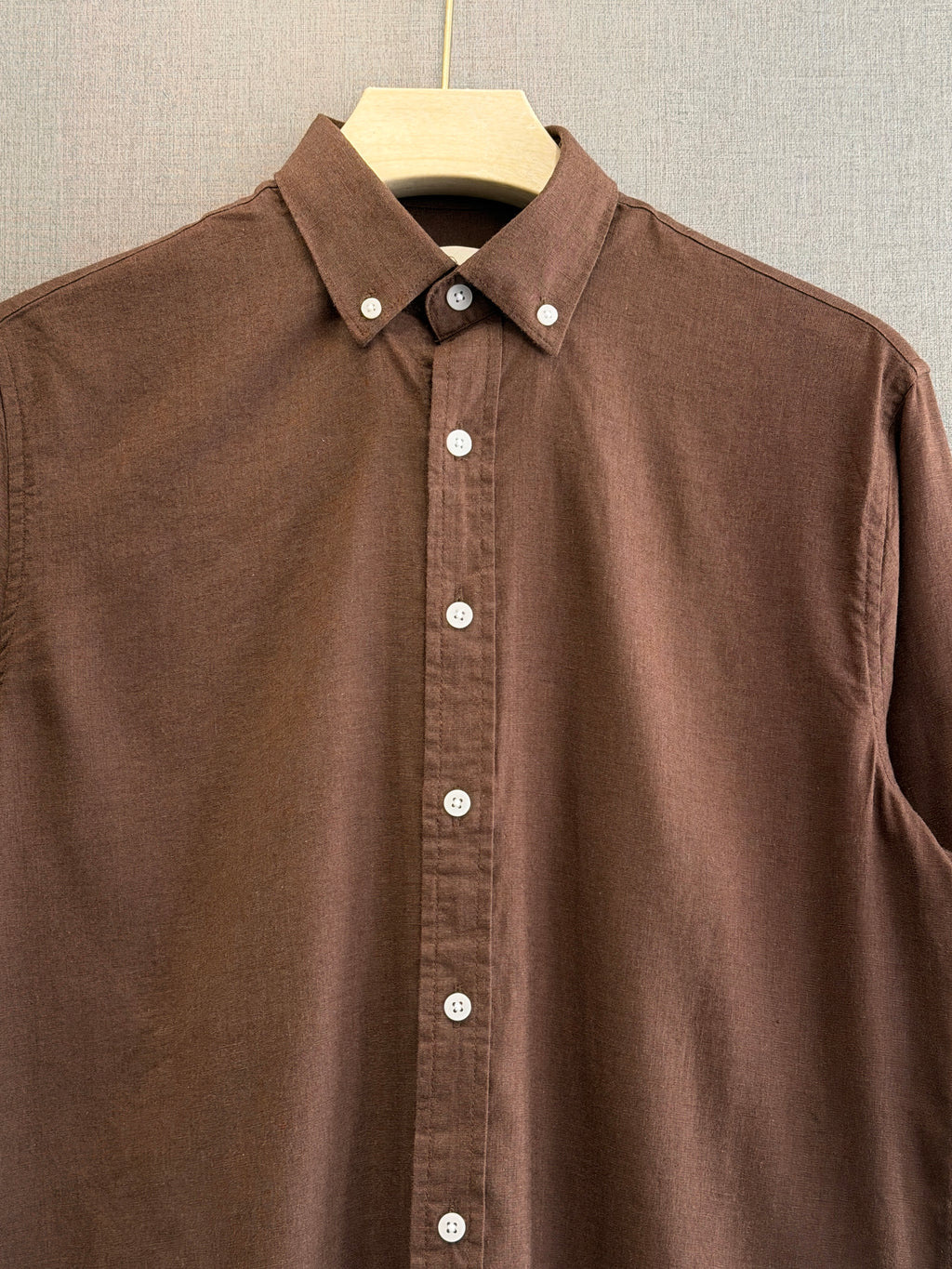 Auraa Linen Shirt – Mocha Brown