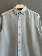 Auraa Linen Shirt – Stone Grey