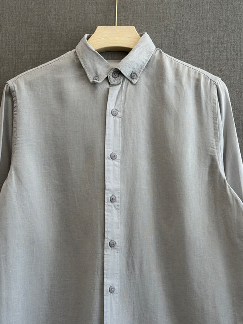 Auraa Linen Shirt – Stone Grey
