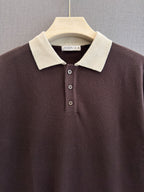 Textured Knit Polo - Espresso