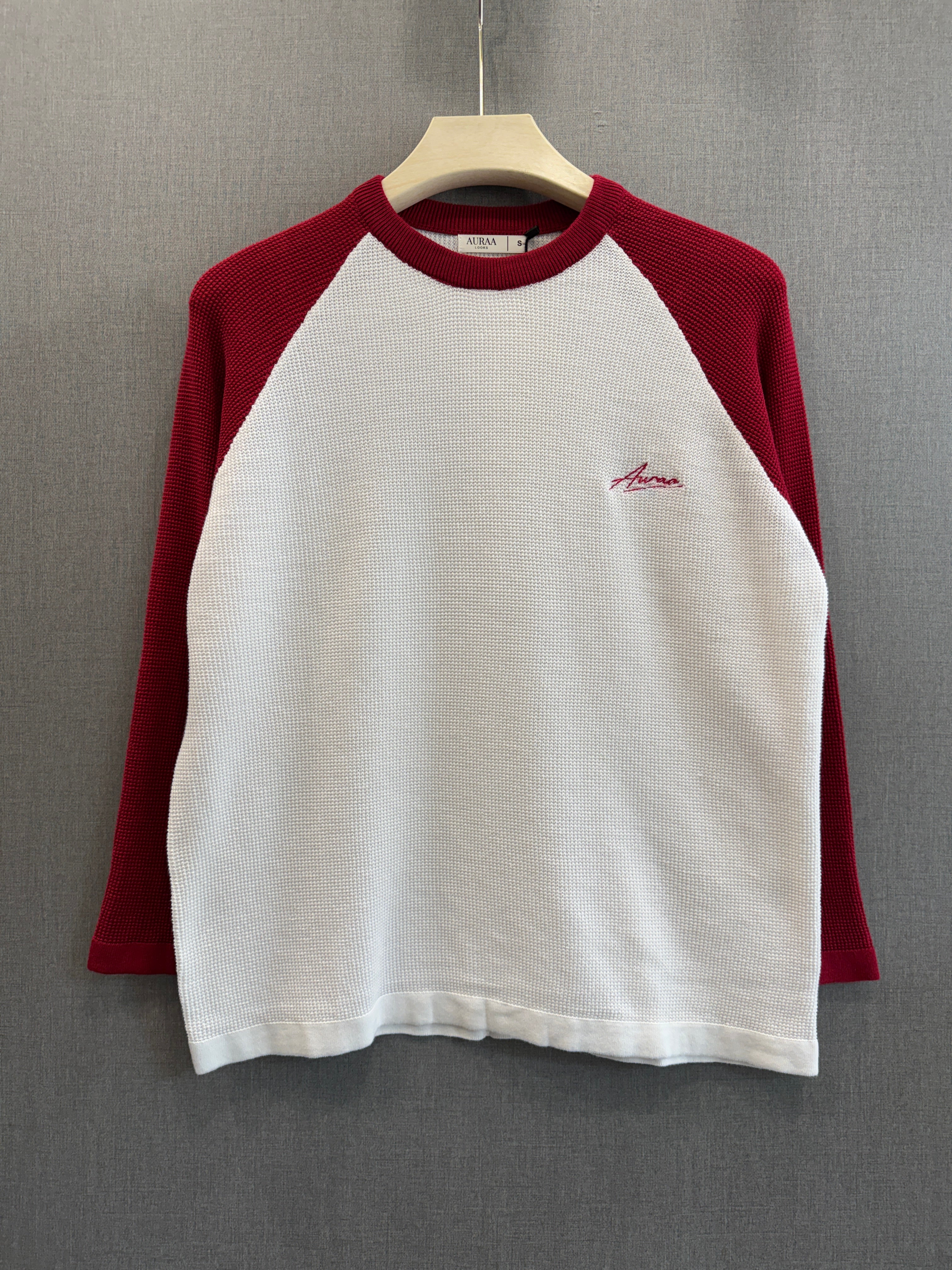 Auraa Signature Knit Crop - Burgundy
