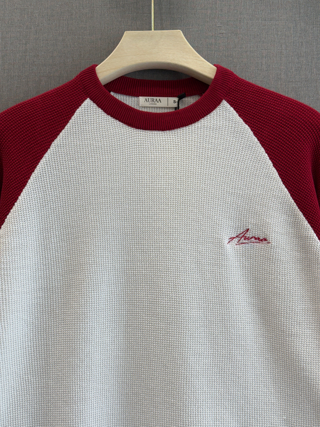 Auraa Signature Knit Crop - Burgundy