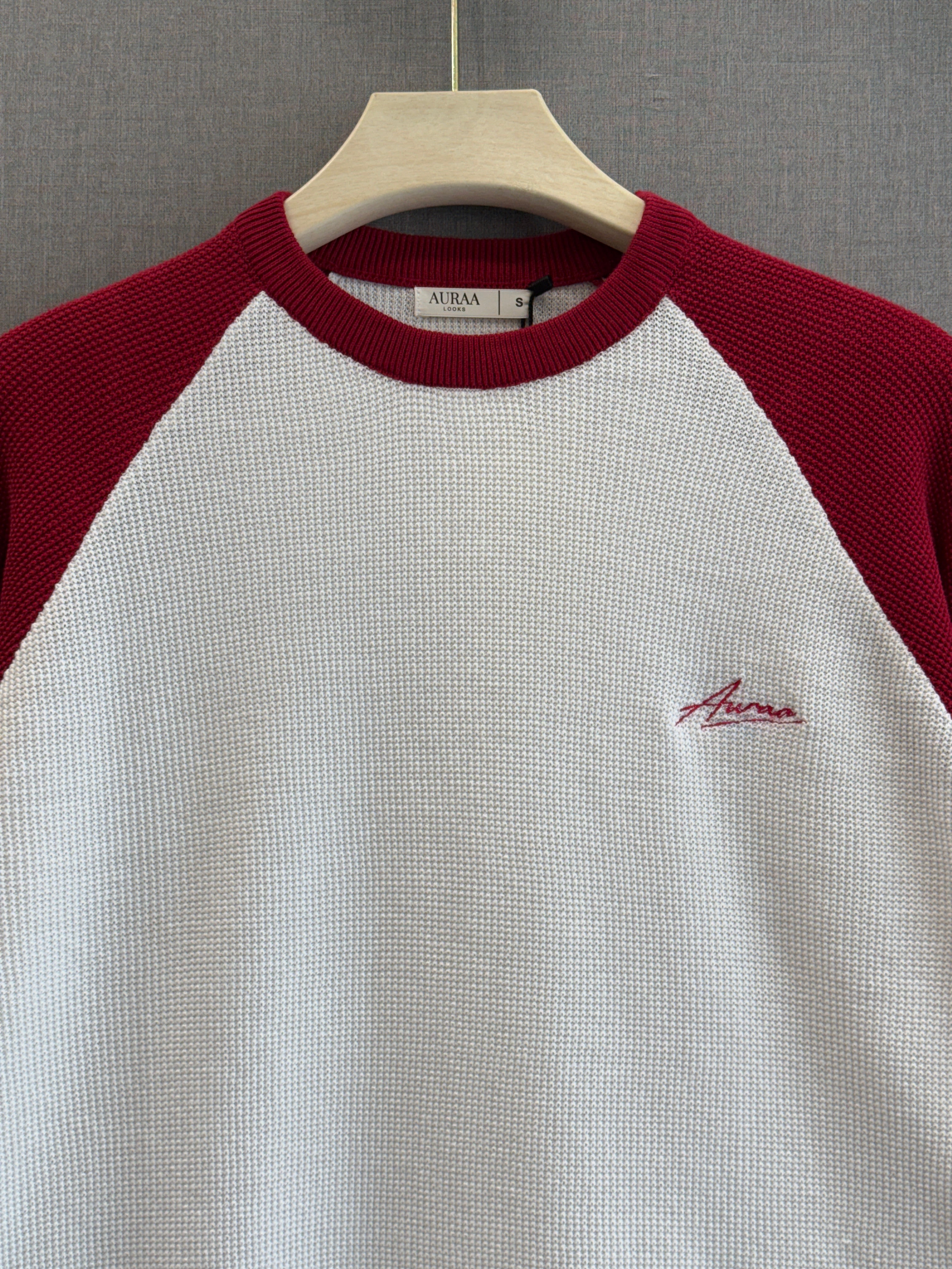 Auraa Signature Knit Crop - Burgundy