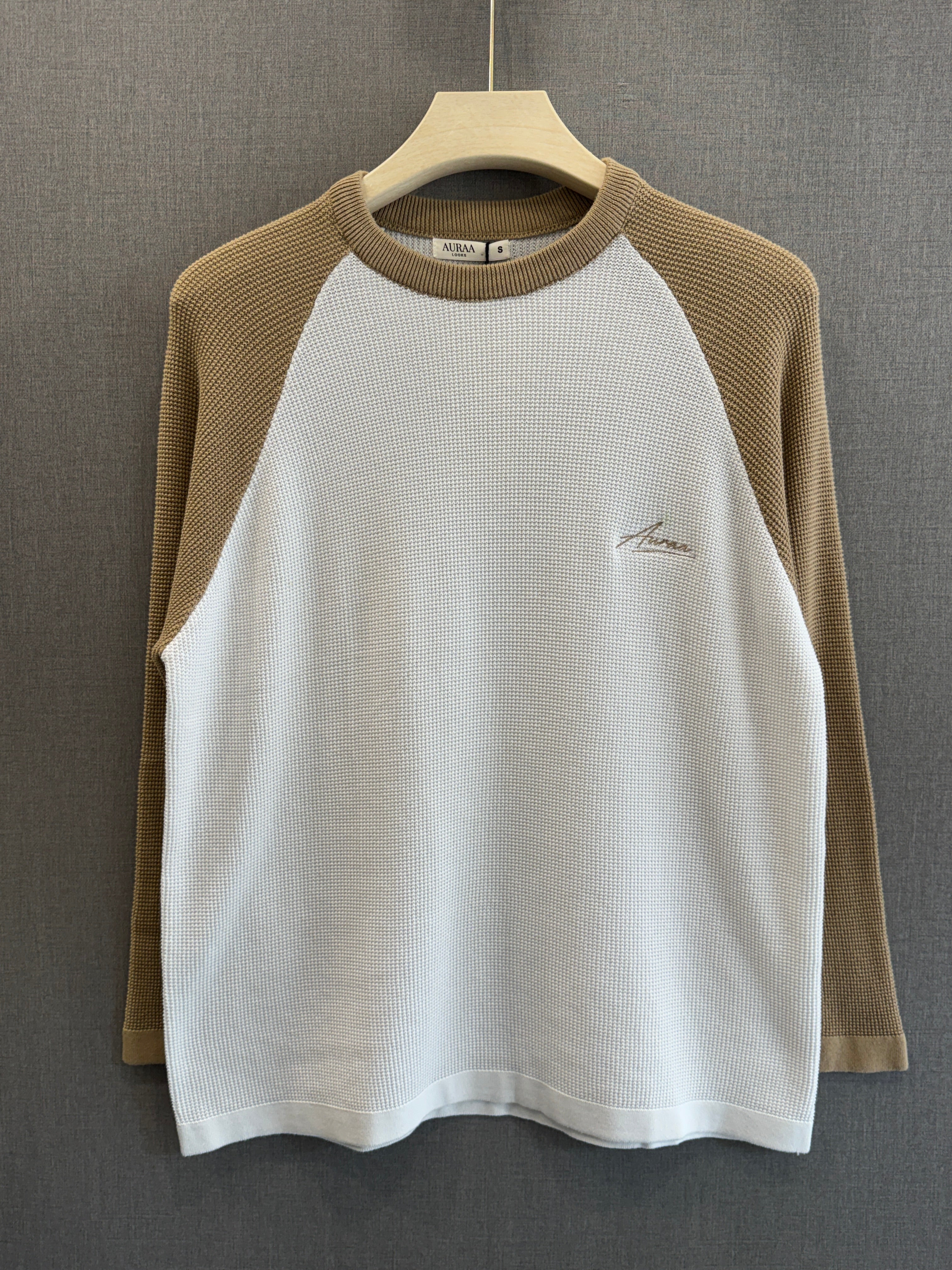 Auraa Signature Knit Crop - Camel Beige