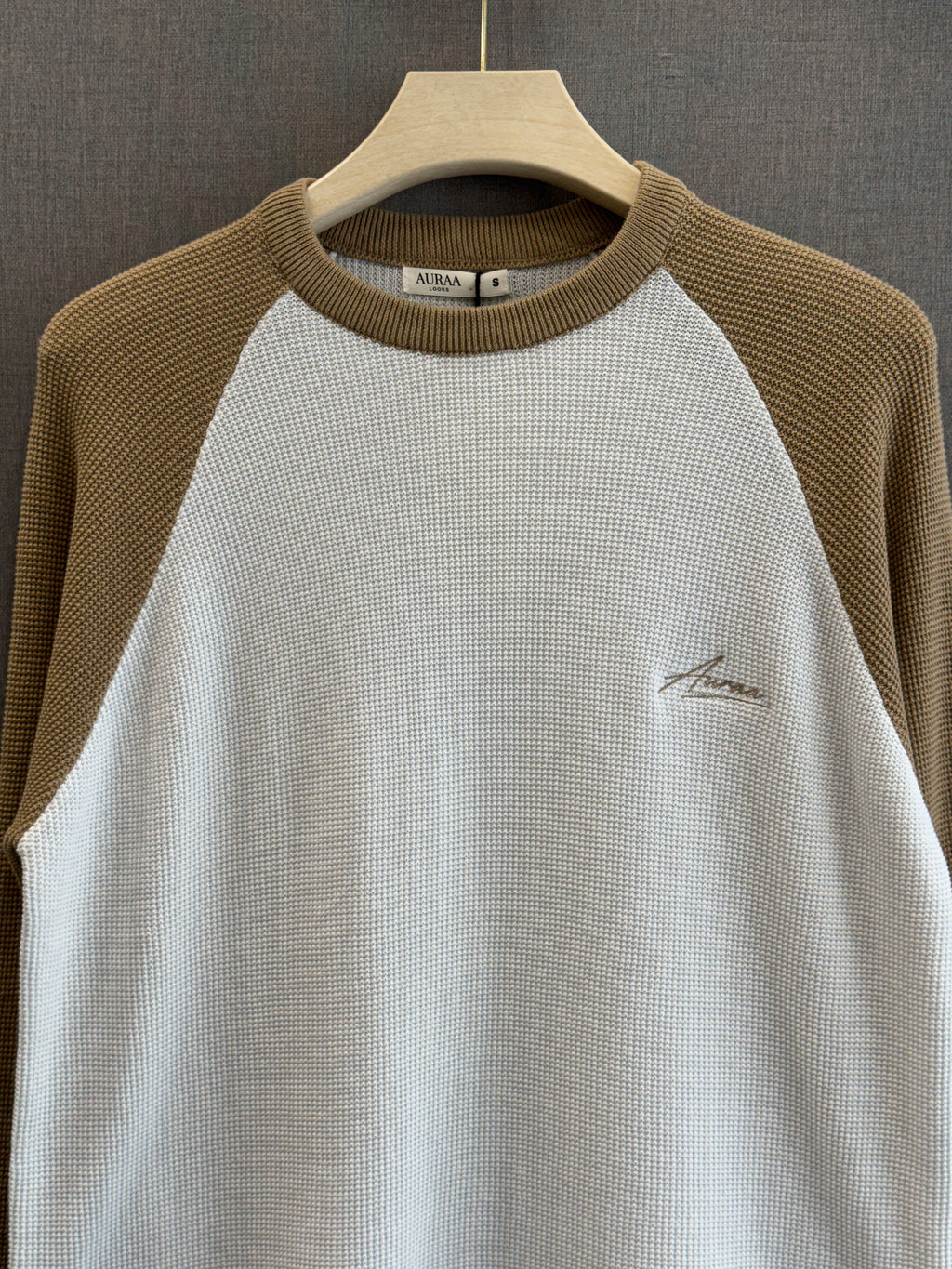 Auraa Signature Knit Crop - Camel Beige