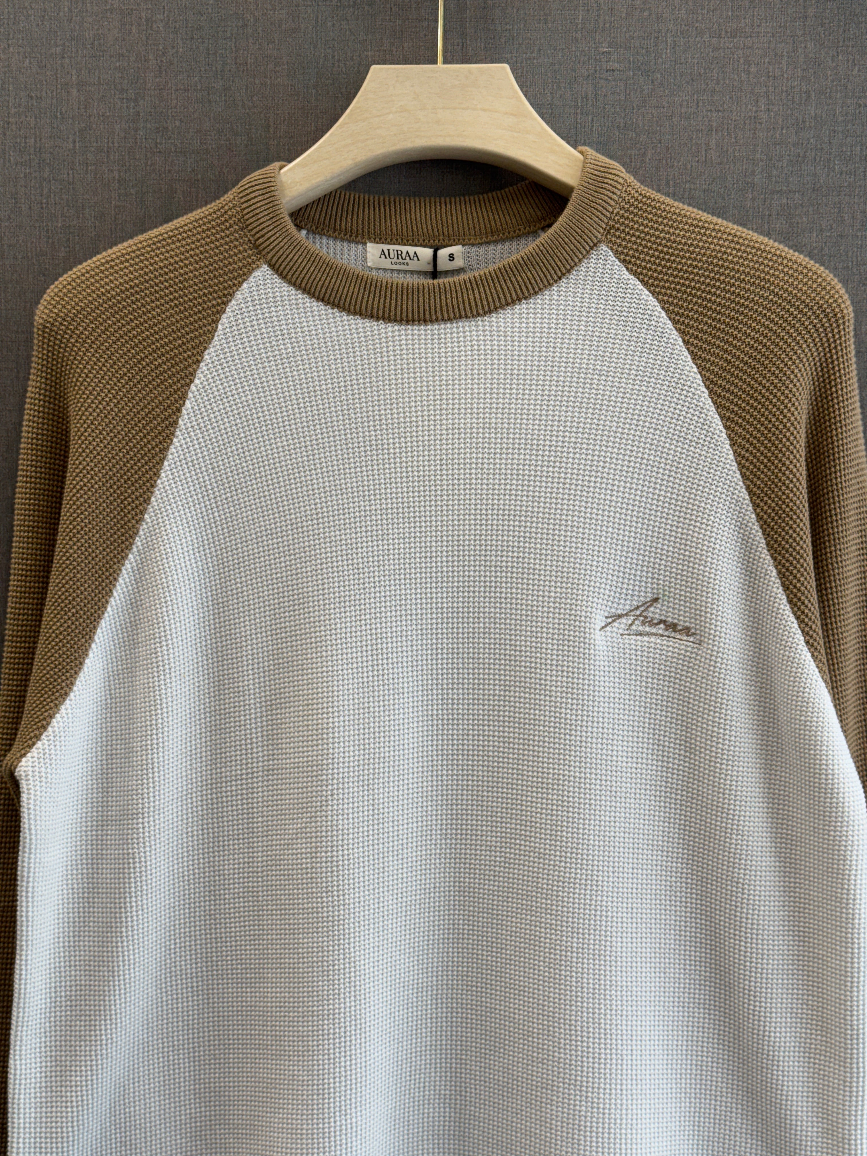 Auraa Signature Knit Crop - Camel Beige