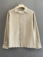 Linen Buff Print Shirt - Sand Beige