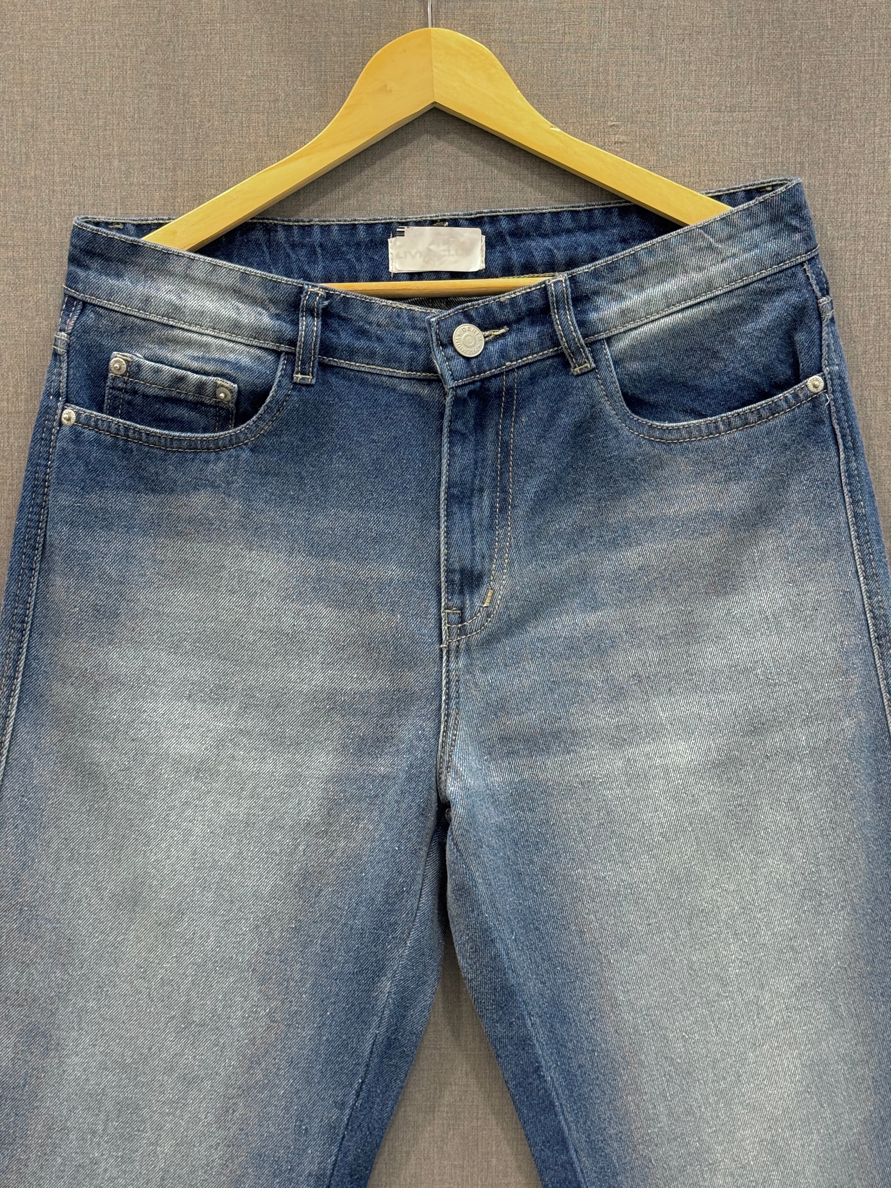 パンツ feels WIDE STRAIGHT ice blue 28 Vintage Straight Fit Jeans 5 - Ice Blue – AURAA LOOKS