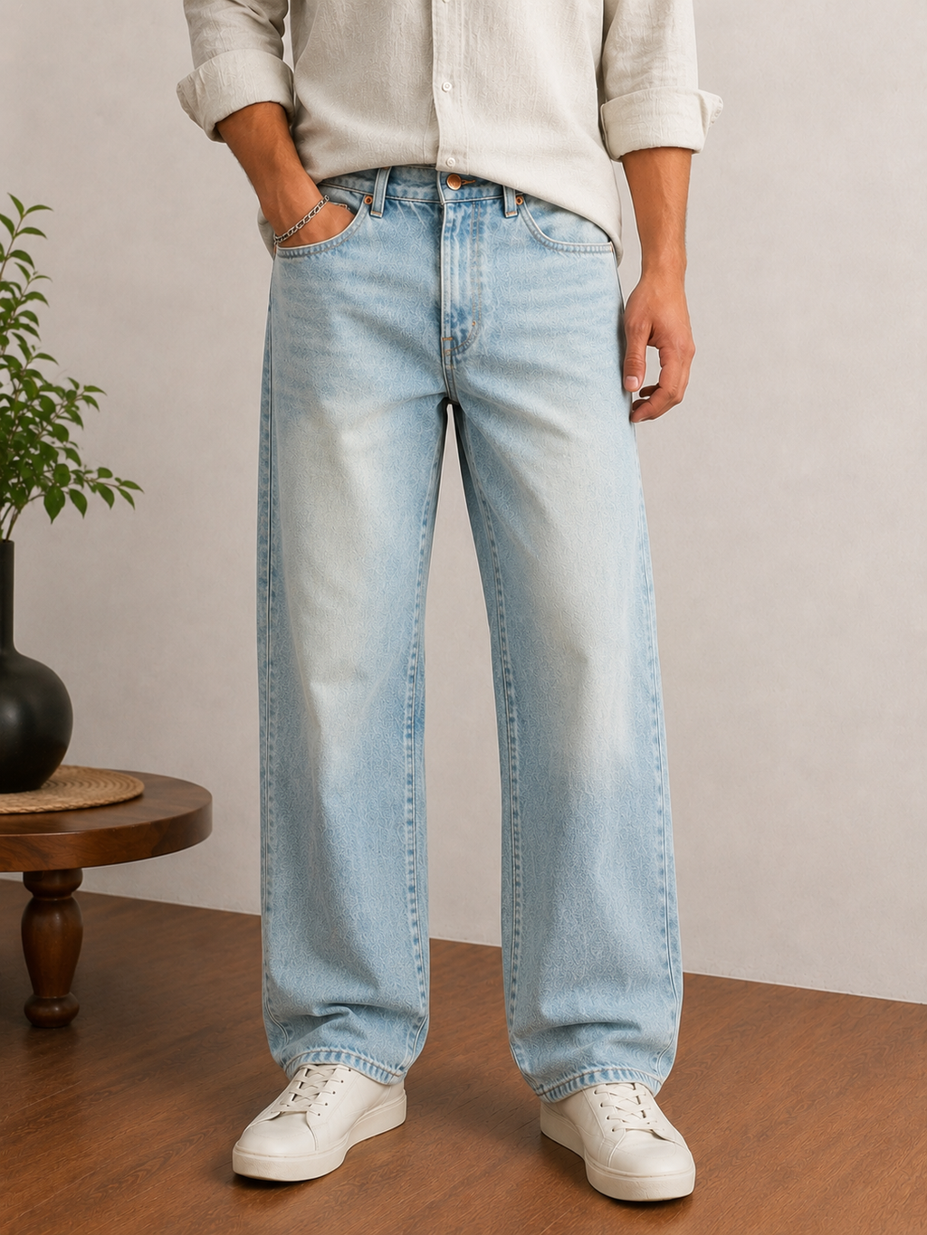 Vintage Straight Fit Jeans 1 - Light Blue